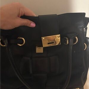 Black Leather Jimmy Choo shoulder bag